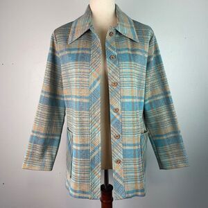 Vintage Graff California Wear Flannel Jacket Size 10 EUC